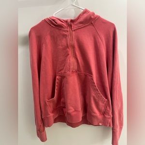 Half zip pull over hoodie